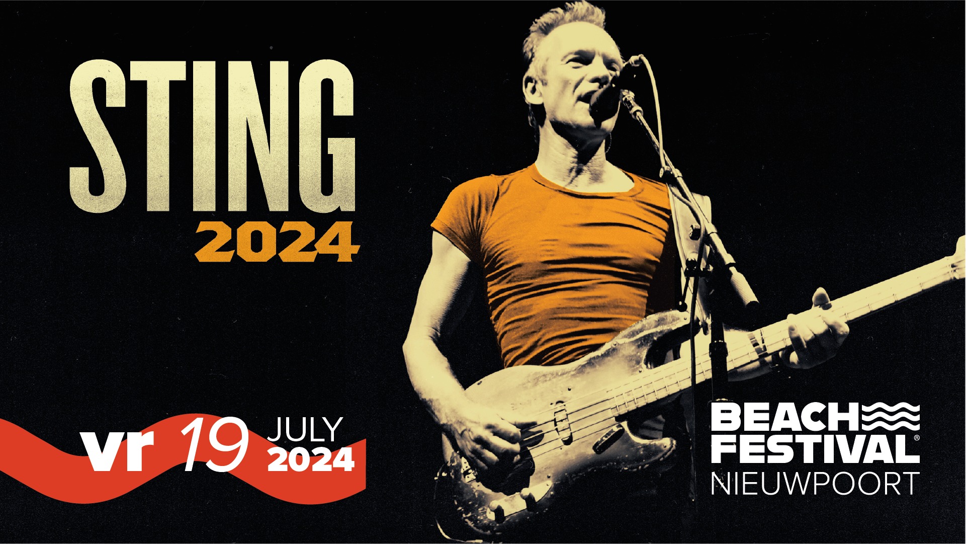 Sting is headliner voor Beach Festival Nieuwpoort op vrijdag 19 juli